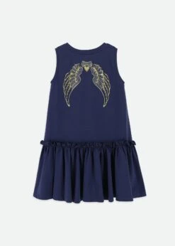 Navigator Printed Wings Dress Navy -Angels Face Negozio Navigator Dress Navy Back