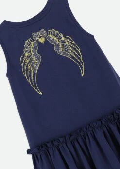 Navigator Printed Wings Dress Navy -Angels Face Negozio Navigator Dress Navy Detail