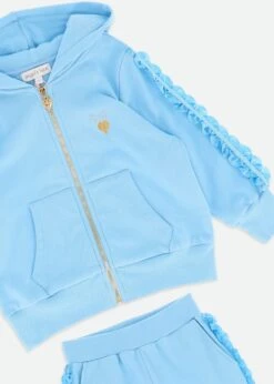 Nerys Satin Trim Tracksuit Baby Blue -Angels Face Negozio Nerys Tracksuit Blue Detail