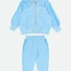 Nerys Satin Trim Tracksuit Baby Blue 1 Nerys Satin Trim Tracksuit Baby Blue -Angels Face Negozio Nerys Tracksuit Blue Front
