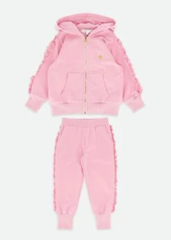Nerys Satin Trim Tracksuit Tea Rose