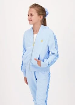 Nerys Satin Trim Tracksuit Baby Blue -Angels Face Negozio Nerys Tracksuit Blue Lifestyle 1