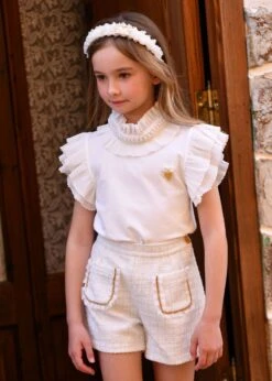 Nessa Tweed Shorts Snowdrop -Angels Face Negozio Nessa Shorts Snowdrop Campaign 1