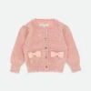Nicolette Metallic Baby Cardigan Blush -Angels Face Negozio Nicolette Baby Cardigan Blush Front