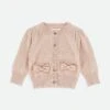 Nicolette Metallic Baby Cardigan Sand