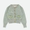Nicolette Metallic Cardigan Sage