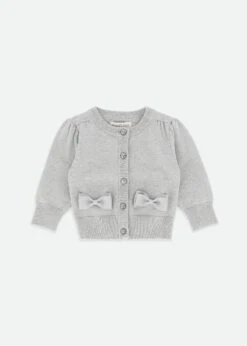 Nikki Metallic Baby Cardigan Silver