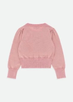 Nikki Metallic Cardigan Tea Rose 5 Nikki Metallic Cardigan Tea Rose -Angels Face Negozio Nikki Cardi Tearose Back