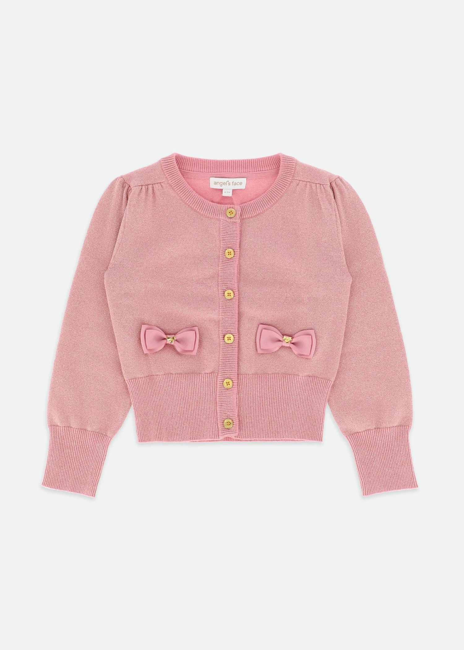 Nikki Metallic Cardigan Tea Rose 3 Nikki Metallic Cardigan Tea Rose