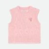 Nottingham Knit Sleeveles Pink 1 Nottingham Knit Sleeveles Pink -Angels Face Negozio Nottingham Vest Pink Front