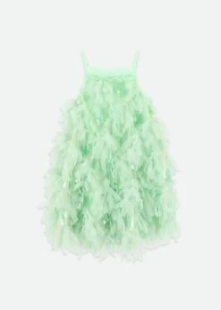 Palma 3D Tulle And Sequin Dress Mint -Angels Face Negozio Palma Dress Mint Back