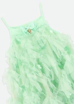 Palma 3D Tulle And Sequin Dress Mint -Angels Face Negozio Palma Dress Mint Detail