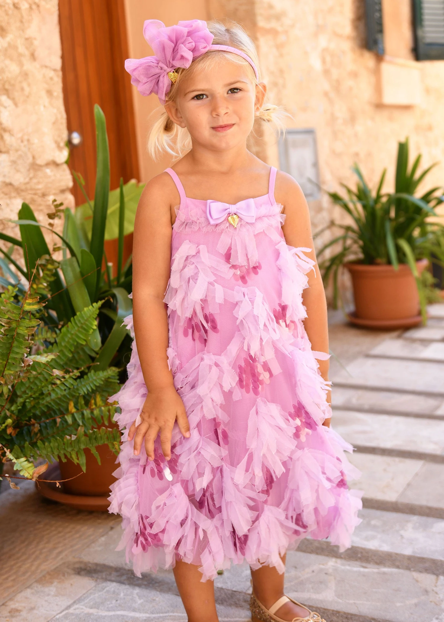 Palma 3D Tulle And Sequin Dress Orchid 4 Palma 3D Tulle And Sequin Dress Orchid - immagine 2