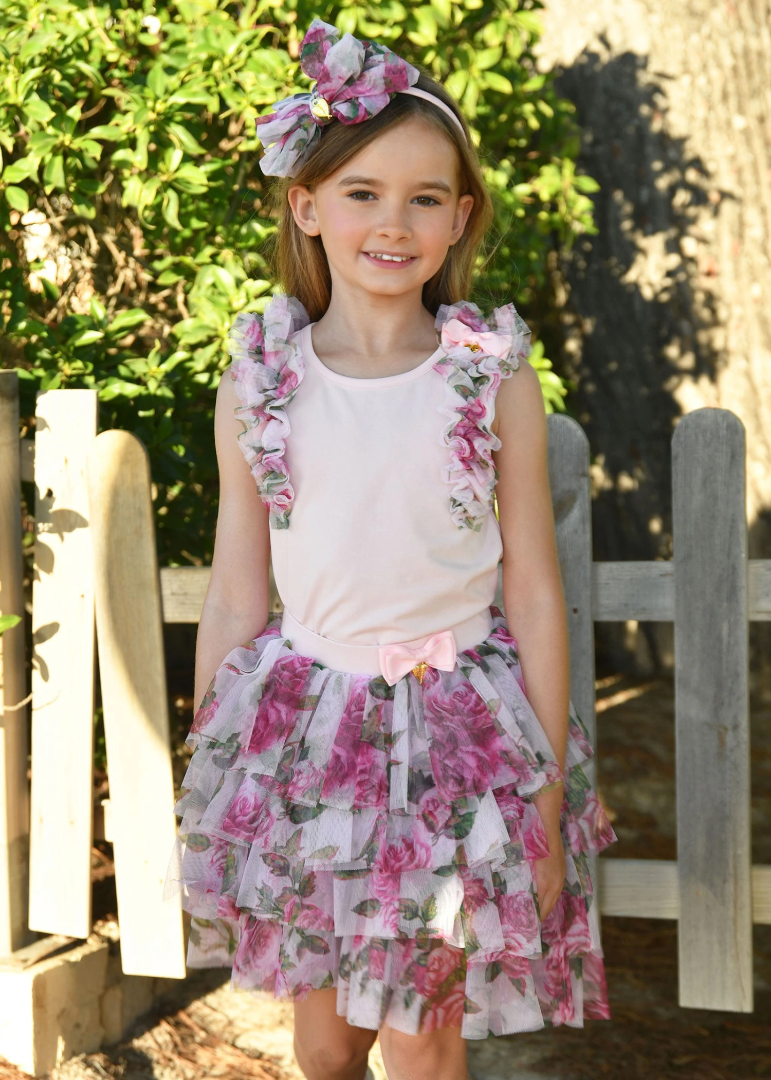 Gladys Roses Tulle Headband Pink 4 Gladys Roses Tulle Headband Pink - immagine 2