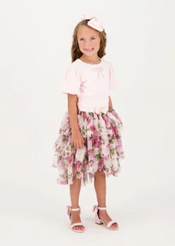 Patsy Roses Tulle Skirt Pink -Angels Face Negozio Patsy Skirt Pink Lifestyle