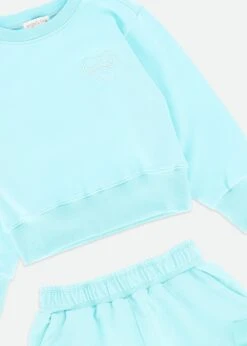 Paulette Top And Shorts Aqua Marine -Angels Face Negozio Paula Set Aqua Detail