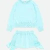 Paulette Top And Shorts Aqua Marine -Angels Face Negozio Paula Set Aqua Front