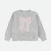 Paula Sweat With Heart Tulle Bow Grey -Angels Face Negozio Paula Sweat Grey Front