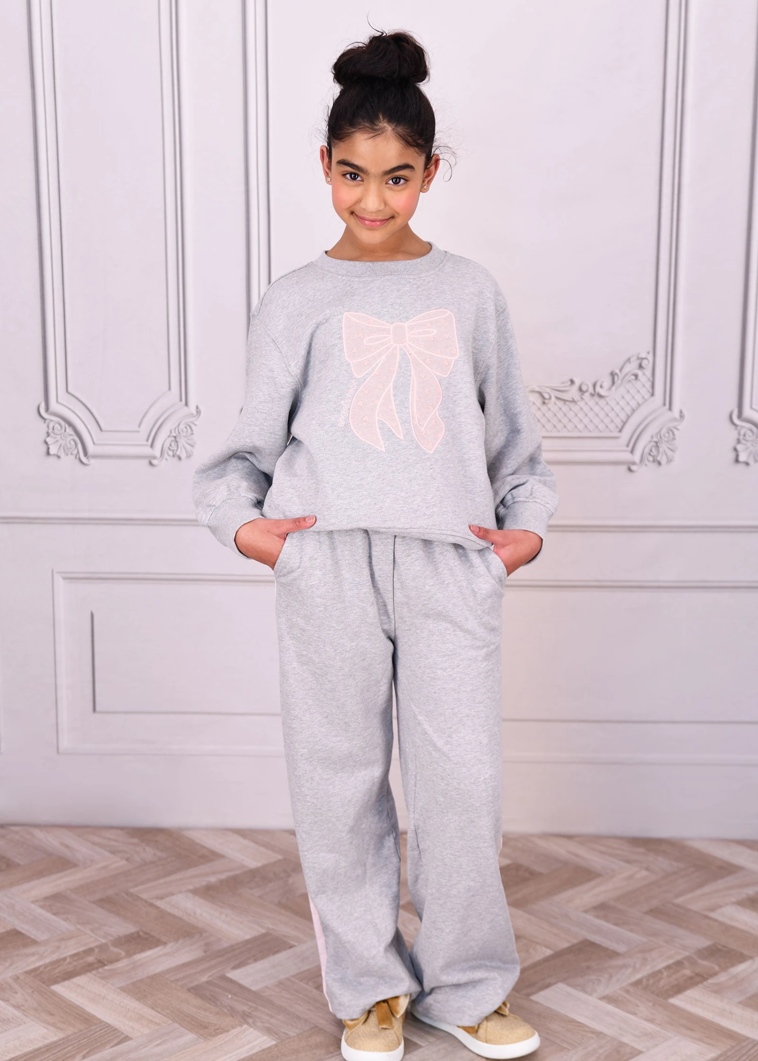 Paula Sweat With Heart Tulle Bow Grey 6 Paula Sweat With Heart Tulle Bow Grey - immagine 4