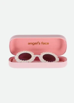 Pearla Sunglasses White -Angels Face Negozio Pearla Sunglasses Snowdrop Case
