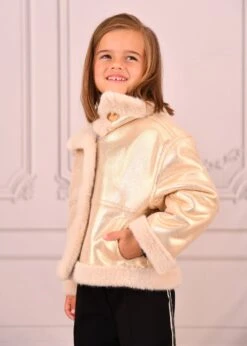 Petra Metallic Fur Jacket Gold -Angels Face Negozio Petra Jacket Gold Lifestyle 1