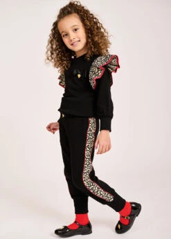 Posh Jogger Black With Gold -Angels Face Negozio Posh Jogger Black Leopard Lifestyle 2