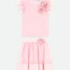 Priscilla Satin Trim Top And Skirt Set Fairy Pink -Angels Face Negozio Priscilla Set Pink Front
