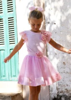 Priscilla Satin Trim Top And Skirt Set Fairy Pink -Angels Face Negozio Priscilla Set Fairy Pink Campaign