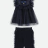 Rea Ruffle Top And Short Set Navy -Angels Face Negozio Rea Set Navy Front