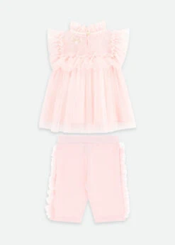 Rea Ruffle Top And Short Set Pale Pink 9 Rea Ruffle Top And Short Set Pale Pink -Angels Face Negozio Rea Set Pink Back
