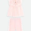 Rea Ruffle Top And Short Set Pale Pink