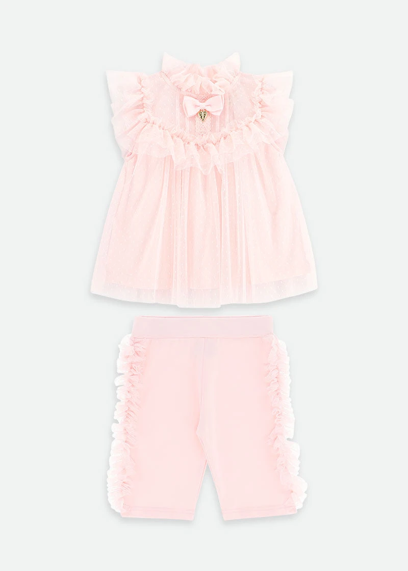 Rea Ruffle Top And Short Set Pale Pink 3 Rea Ruffle Top And Short Set Pale Pink