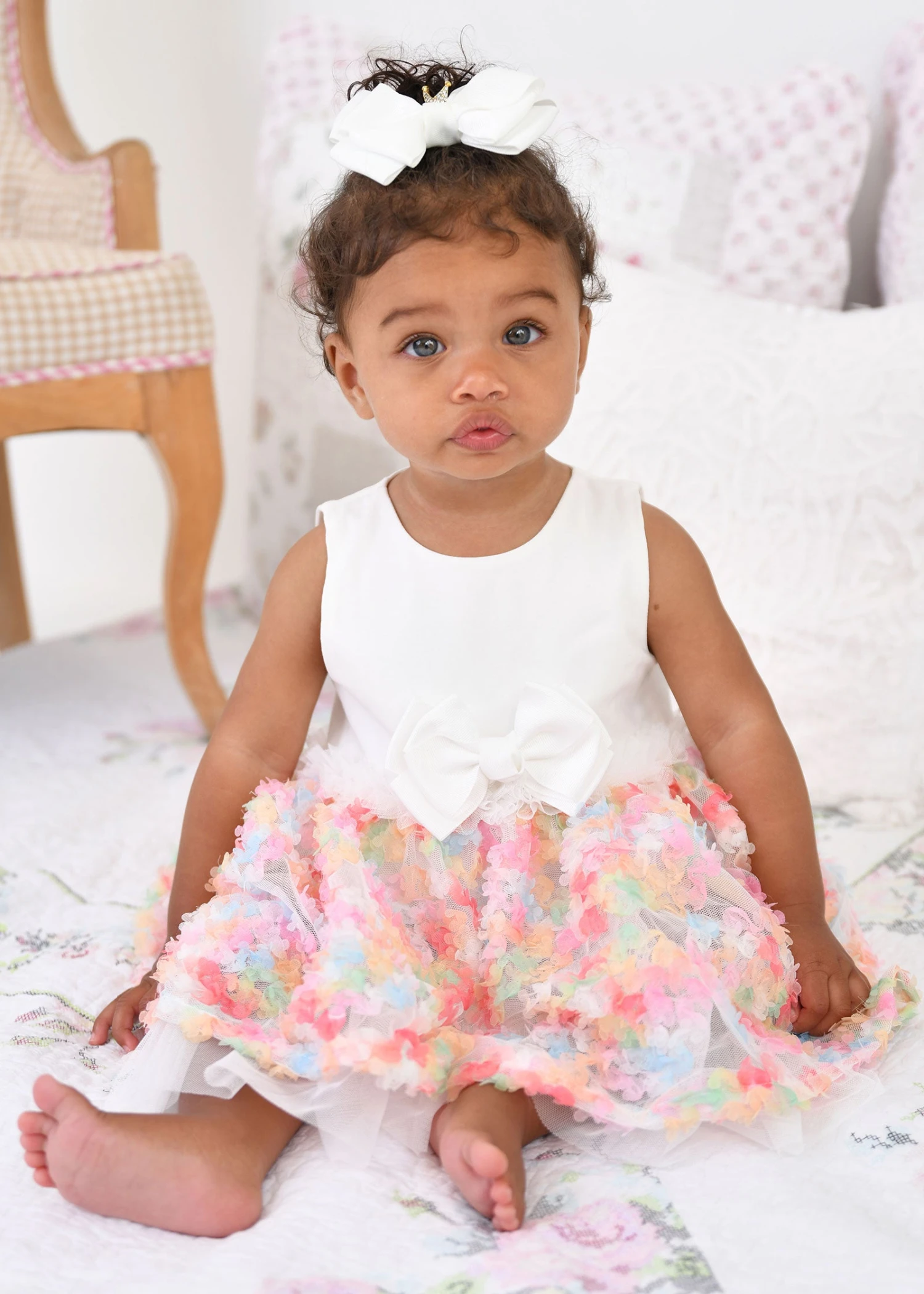 ReeRee Confetti Baby Dress Snowdrop/Multi 4 ReeRee Confetti Baby Dress Snowdrop/Multi - immagine 2