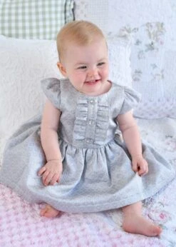 Rhiannon Baby Jacquard Dress Platinum -Angels Face Negozio Rhiannon Baby Dress Platinum Lifestyle