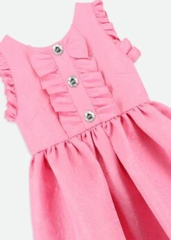 Rhiannon Jacquard Dress Begonia Pink -Angels Face Negozio Rhiannon Dress Begonia Detail