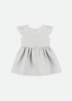Rhiannon Baby Jacquard Dress Platinum -Angels Face Negozio RhiannonBaby Dress Platinum Back