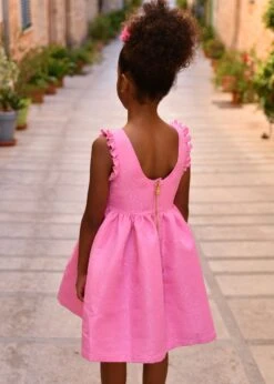 Rhiannon Jacquard Dress Begonia Pink -Angels Face Negozio Rhiannon Dress Begonia Pink Campaign 1