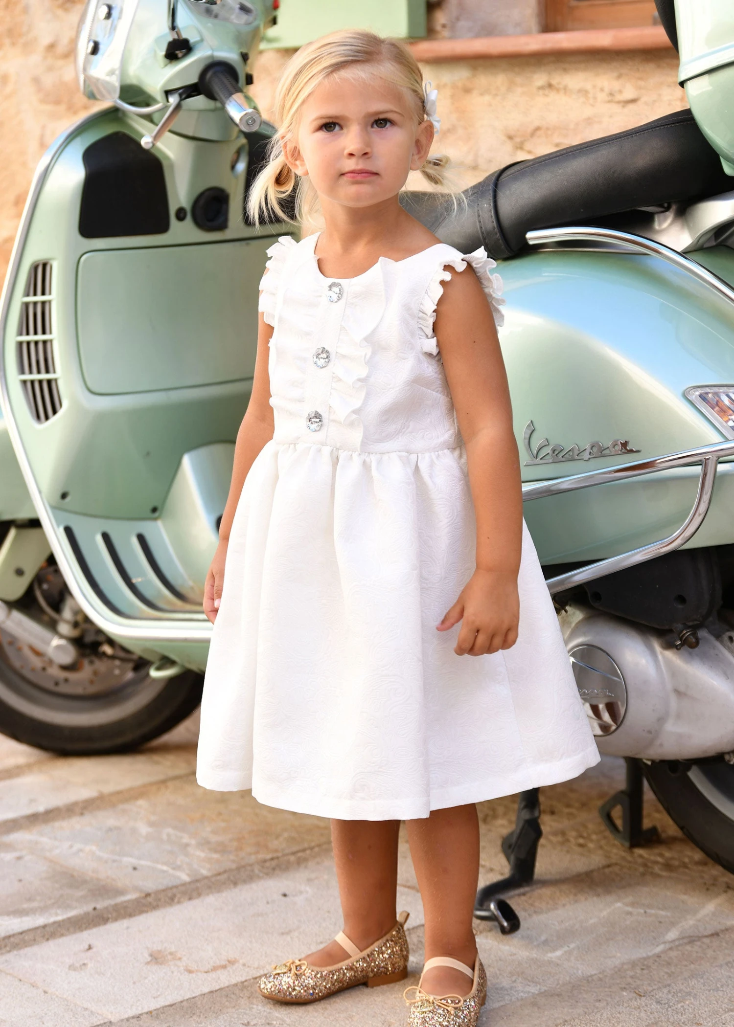 Rhiannon Jacquard Dress Snowdrop 4 Rhiannon Jacquard Dress Snowdrop - immagine 2