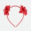 Ribbon Bow Aliceband Red -Angels Face Negozio Ribbon Headband Red Front