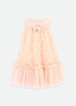 Ricarada 3D Daisy Tulle Dress Blush