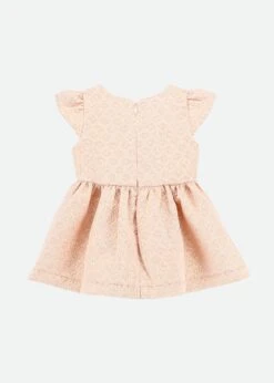 Rhiannon Baby Jacquard Dress Rose Gold -Angels Face Negozio Rihannon BabyDress Gold Back