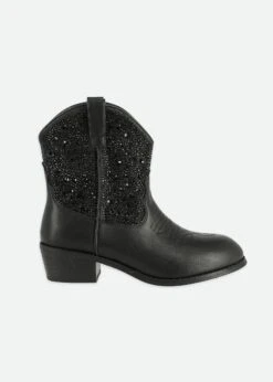 Rio Crystal Cowboy Boot Black -Angels Face Negozio Rio Boots Black Side