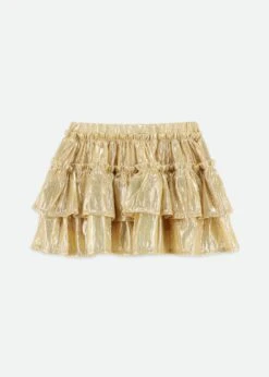 Rock Skirt Gold Metallic 9 Rock Skirt Gold Metallic -Angels Face Negozio Rock Skirt Gold Back