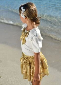 Rock Skirt Gold Metallic 8 Rock Skirt Gold Metallic -Angels Face Negozio Rock Skirt Gold Campaign 1