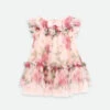 Rosebud Roses Tulle Baby Dress Pink