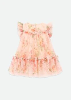 Rosebud Primrose Baby Dress Peach -Angels Face Negozio Rosebud BabyDress Peach Back