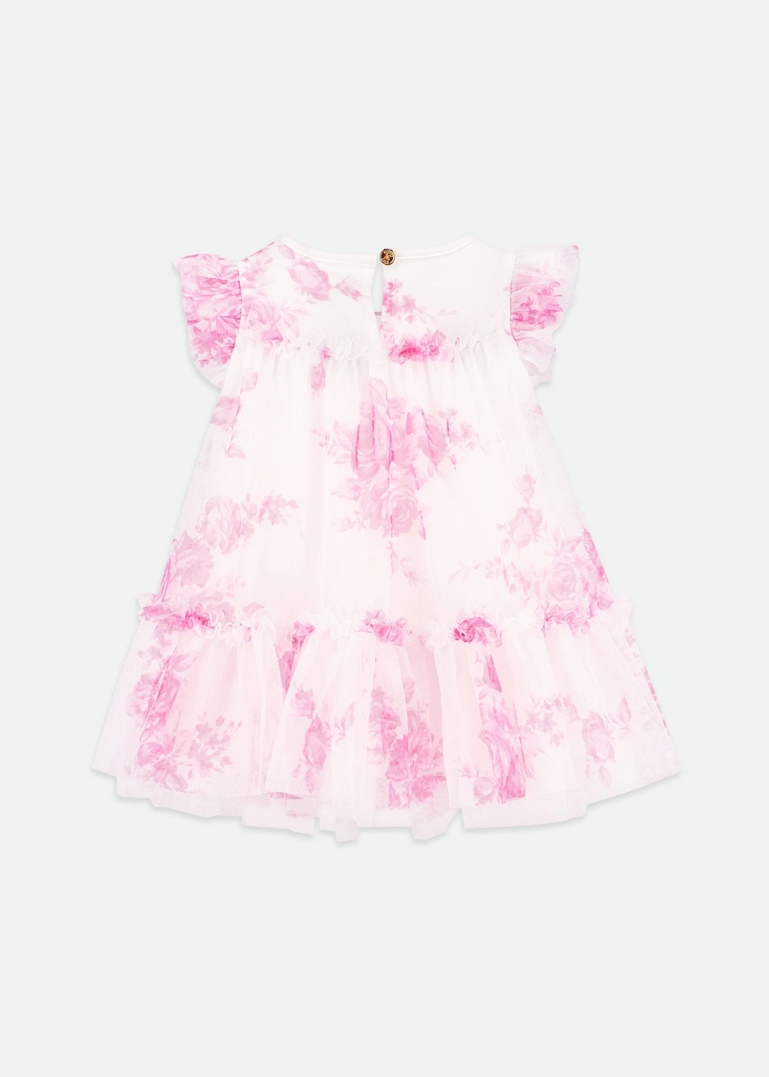 Rosebud Roses Baby Dress Snowdrop Pink 7 Rosebud Roses Baby Dress Snowdrop Pink - immagine 5