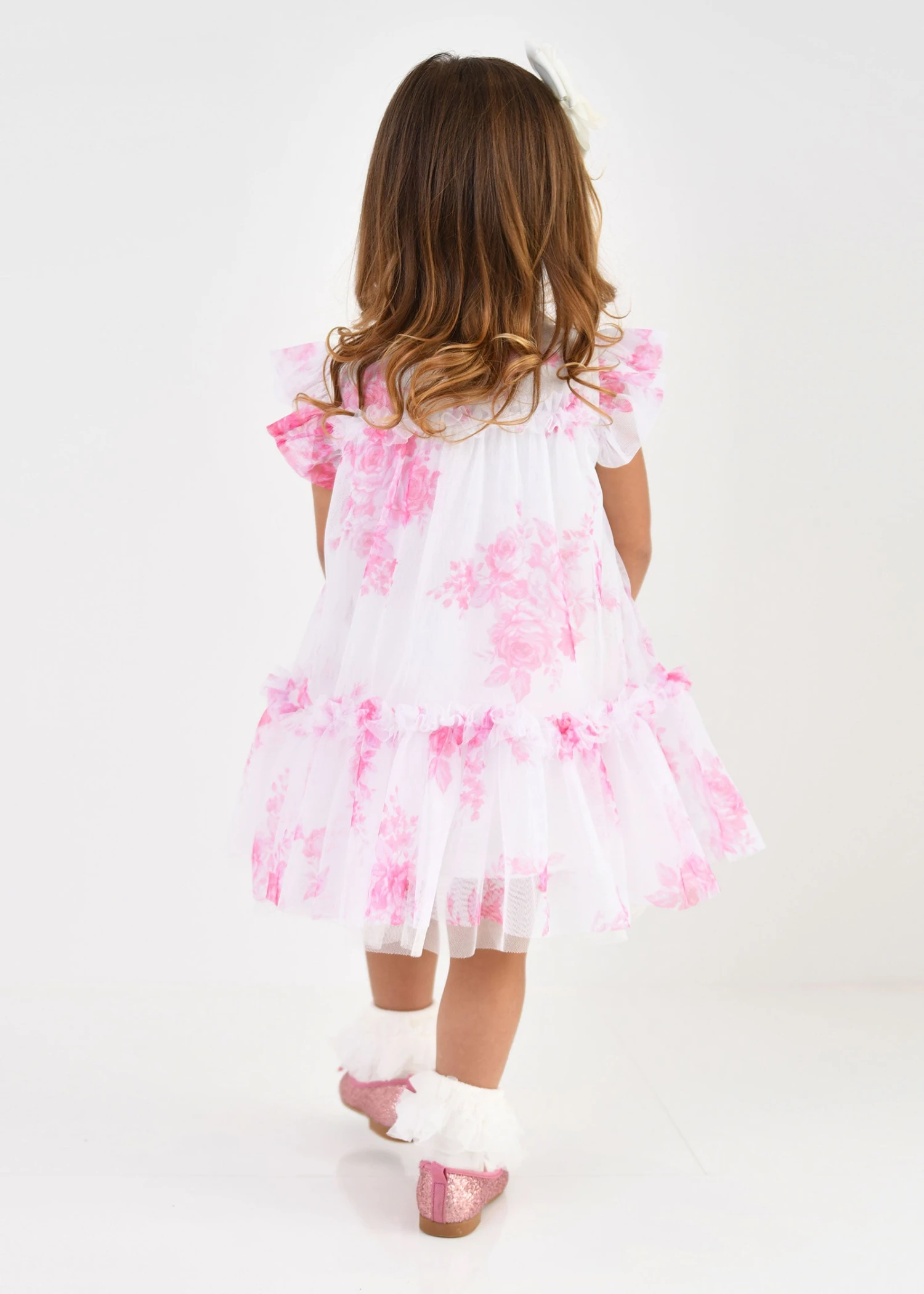 Rosebud Roses Baby Dress Snowdrop Pink 5 Rosebud Roses Baby Dress Snowdrop Pink - immagine 3