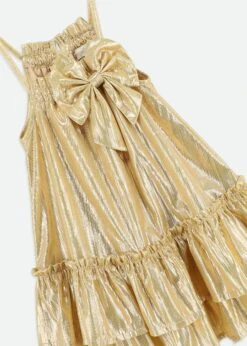 Rosemary Dress Gold Metallic -Angels Face Negozio Rosemary Dress Gold Detail