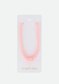 Rose Necklace Peach -Angels Face Negozio Roses Necklace Peach Card